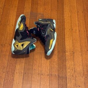 LeBron 11 Nike Black and Gold Men's Sneakers